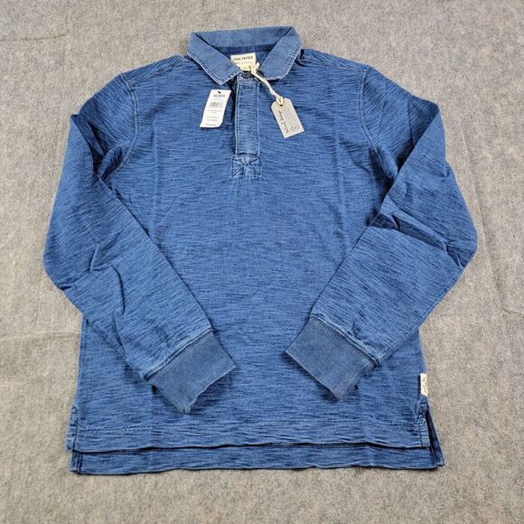 Todd Snyder Medium Indigo Rugby Polo Shirt size XS Blue Long Sleeve NWT $158 - Picture 2 of 13